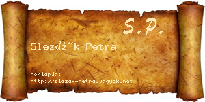Slezák Petra névjegykártya