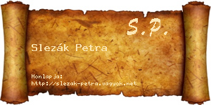 Slezák Petra névjegykártya